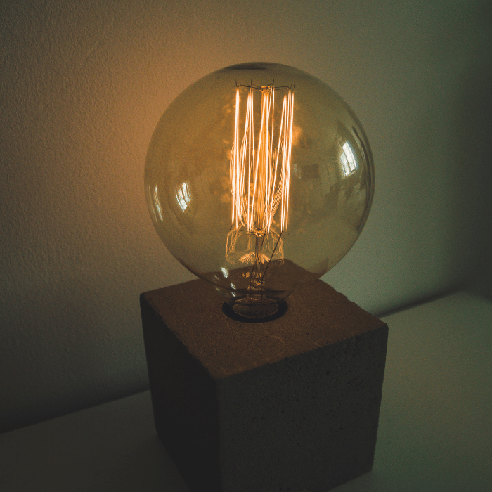 Lampe de chevet Industrielle, Sphère