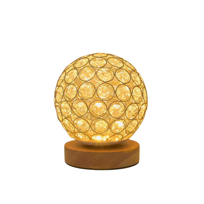 Lampe de chevet bohème design cristal