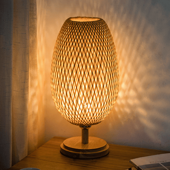 Lampe Bois Bambou lumière d'ambiance luminaire décoratif