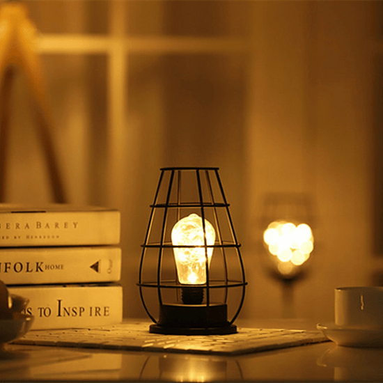 Lampe de chevet sans fil style industriel • Ma Lampe de Chevet